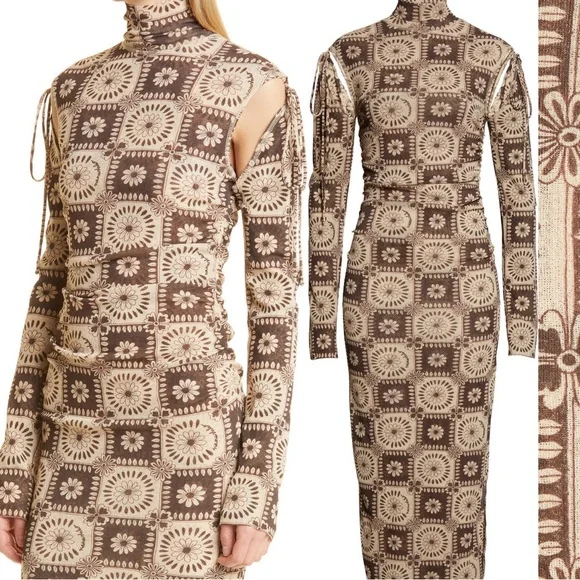 Nanushka Aleid Turtleneck Midi Dress - Picture 2 of 12